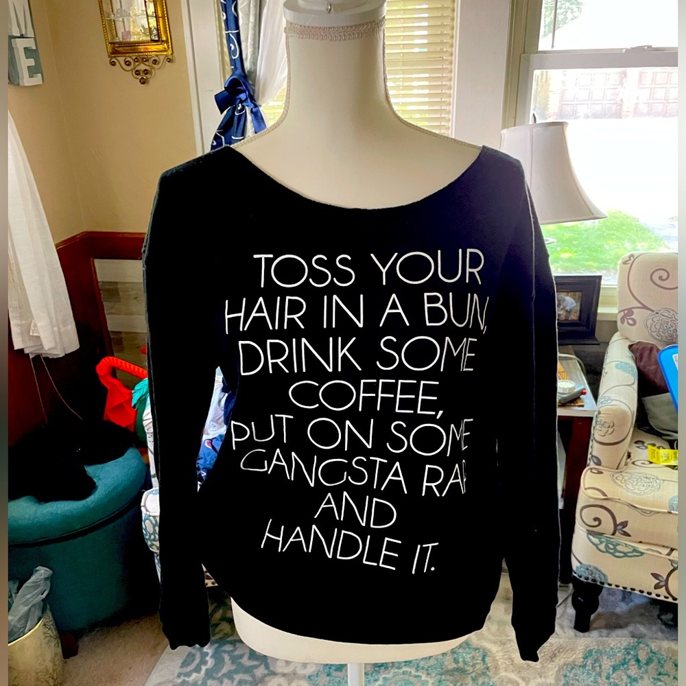 Black Swoop Sweatshirt